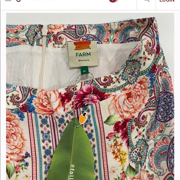 FLASH SALE ANTHROPOLOGIE 🏝☀️Farm Rio SKIRT. XS - Picture 4 of 8